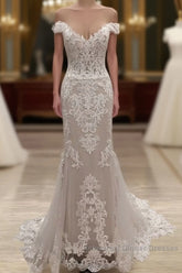 Mermaid Appliques Wedding Dresses Off The Shoulder